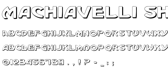 Machiavelli Shadow font